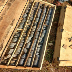 Rajula Mines Sample core drilling rock nx rds